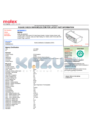 0678005011 datasheet - 1.27mm (.050