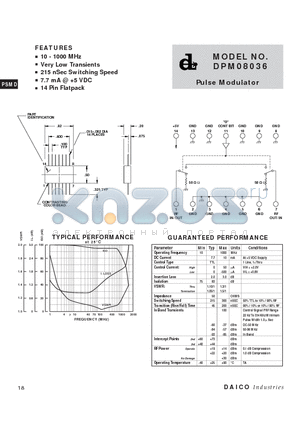 DPM08036 datasheet - Pulse Modulator