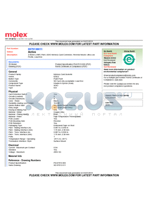 0679138011 datasheet - 2.50mm (.098