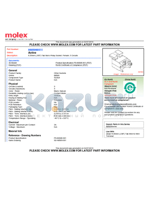 0685060511 datasheet - 6.35mm (.250