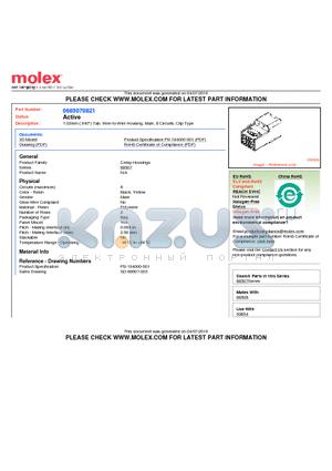 0685070821 datasheet - 1.02mm (.040