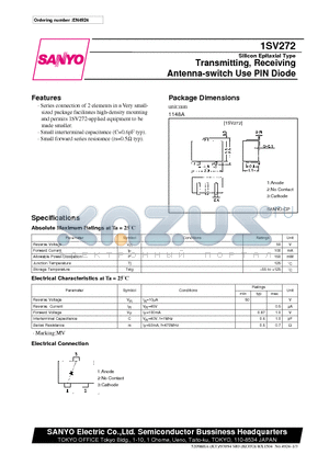 1SV272 datasheet - Transmitting, Receiving Antenna-switch Use PIN Diode