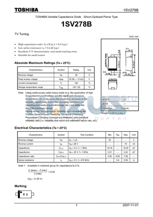 1SV278B_07 datasheet - TV Tuning