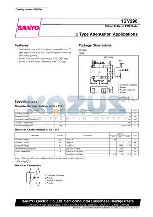 1SV298 datasheet - Type Attenuator Applications