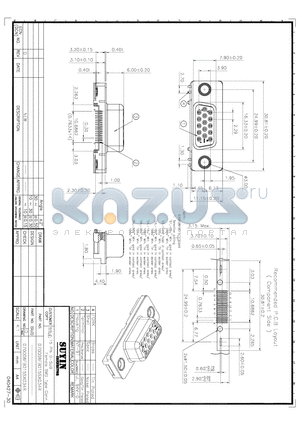 070008FB015S3034R datasheet - 15 PIN D-SUB FEMALE SMD TYPE CONN