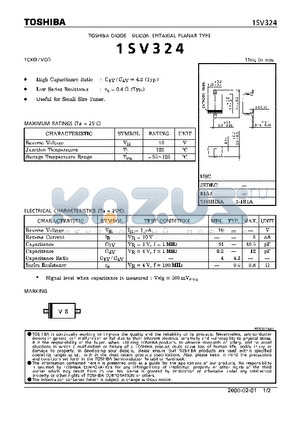 1SV324 datasheet - DIODE SILCON EPITAXIAL PLANAR TYPE