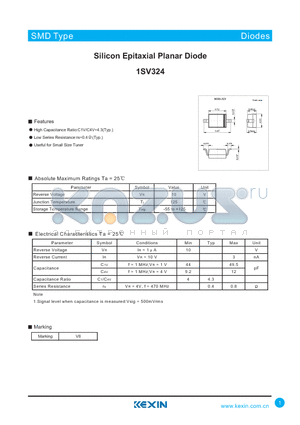 1SV324 datasheet - Silicon Epitaxial Planar Diode