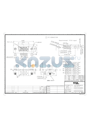 070207FR015S220CA datasheet - 15 PIN D-SUB CONNECTOR FEMALE R/A TYPE