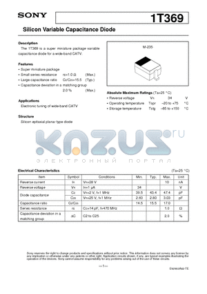 1T369 datasheet - Silicon Variable Capacitance Diode