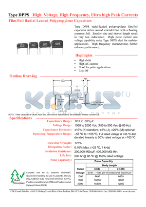 DPPS10D18K-F datasheet - High Voltage, High Frequency, Ultra High Peak Currents