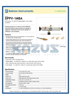 DPPV-1MBA datasheet - DPPV pump