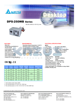 DPS-250WB datasheet - 80mm fan