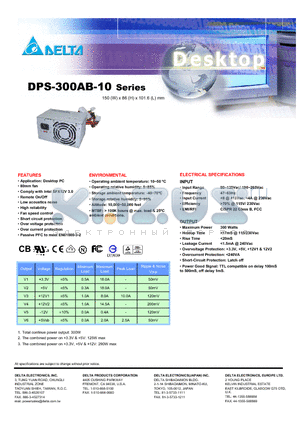 DPS-300AB-10 datasheet - Application: Desktop PC
