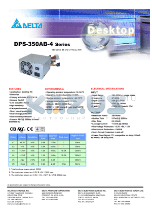 DPS-350AB-4 datasheet - Application: Desktop PC