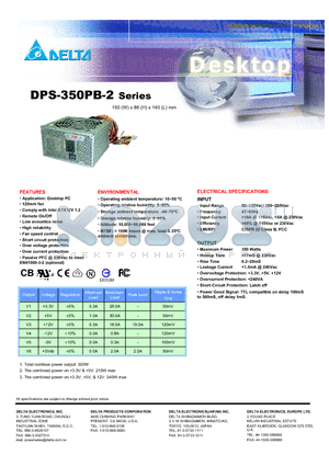 DPS-350PB-2 datasheet - Application: Desktop PC