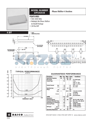 DPS42028 datasheet - Phase Shifter 4 Section