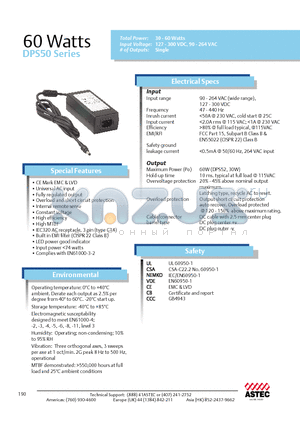 DPS50 datasheet - DPS50 Series