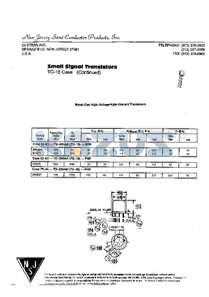 2N6431 datasheet - SMALL SIGNAL TRANSISTORS