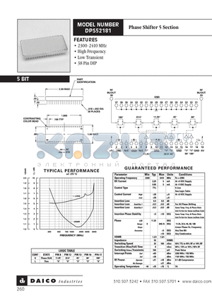 DPS52181 datasheet - Phase Shifter 5 Section