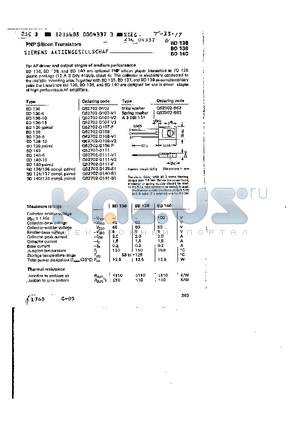 BD136-6 datasheet - PNP SILICON TRANSISTORS