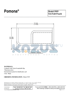 5955 datasheet - Tri-Fold Pouch