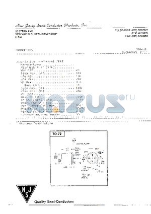 2N6451 datasheet - N-CHANNEL JFET