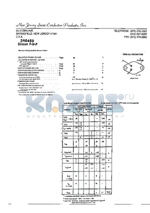 2N6469 datasheet - SILICON P-N-P