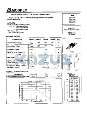 2N6498 datasheet - POWER TRANSISTORS(5A,80W)