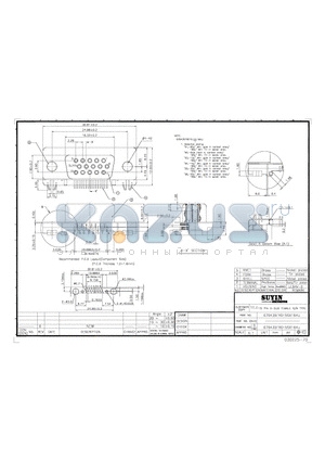 070435FR015S2164U datasheet - 15 PIN D-USB FEMALE R/A TYPE