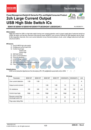 BD2052AFJ datasheet - High-Side Switch