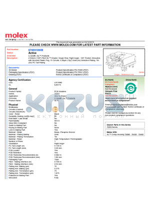 0705510049 datasheet - 2.54mm (.100