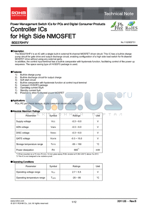 BD2270HFV_11 datasheet - Controller ICs for High Side NMOSFET
