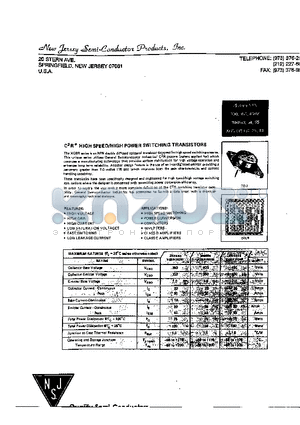 2N6653 datasheet - HIGH SPEED/HIGH POWER SWITCHING TRANSISTORS