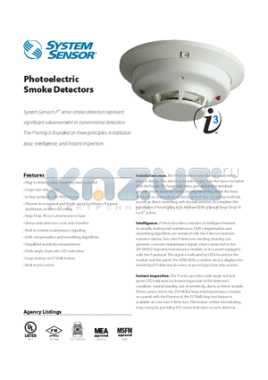 2WT-B datasheet - Photoelectric Smoke Detectors