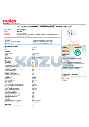 0705630053 datasheet - 2.54mm (.100