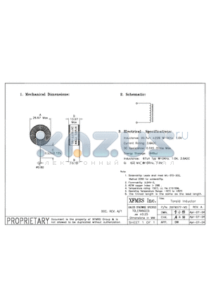 2XF9077-VO datasheet - TOROID INDUCTOR