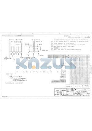 2-104427-1 datasheet - HEADER ASSY, MOD II, BREAKAWAY, SINGLE ROW,.100 CL, VERT .025 SQ POSTS, WITH RETENTION FEATURE