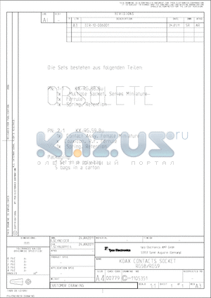 2-1105351-1 datasheet - KOAX CONTACTS SOCKET RG58/RG59