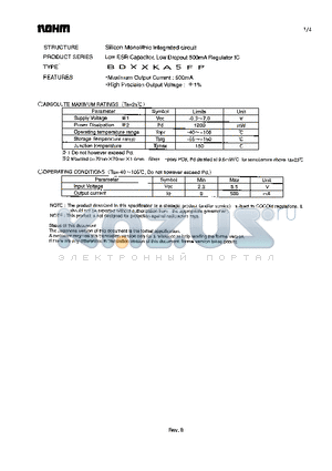 BD25KA5FP datasheet - Low ESR Capacitor, Low Dropout 500mA Regulator IC