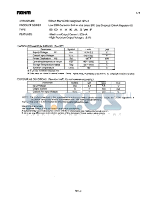 BD25KA5WF datasheet - Low ESR Capacitor Built in shut down SW, Low Dropout 500mA Regulator IC