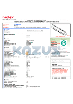 0716607240 datasheet - 1.27mm (.050