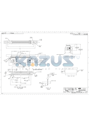 2-111494-6 datasheet - UNIVERSAL I/O PIN CONNECTOR, SLOTTED MOUNTING EARS, STANDARD COVER LATCHES, AMP-LATCH