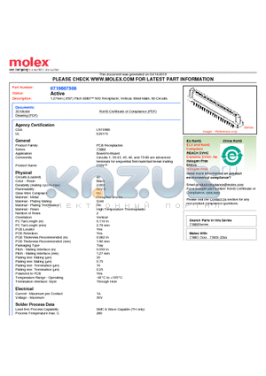 0716607508 datasheet - 1.27mm (.050