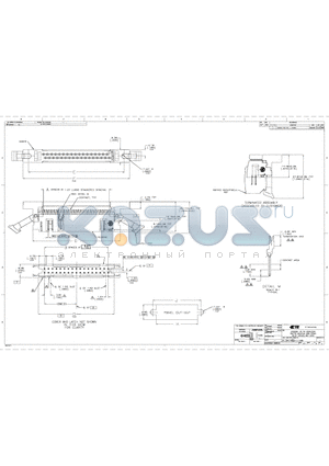 2-111506-4 datasheet - UNIVERSAL I/O PIN CONNECTOR, SLOTTED MOUNTING EARS, STRAIN RELIEF LATCHES, AMP-LATCH