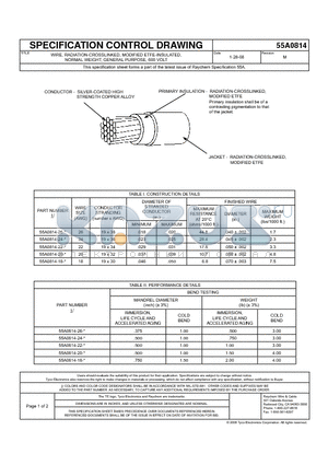 2-1191595-7 datasheet - WIRE, RADIATION-CROSSLINKED, MODIFIED ETFE-INSULATED, NORMAL WEIGHT, GENERAL PURPOSE, 600 VOLT