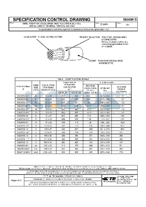 2-1191612-8 datasheet - WIRE, RADIATION-CROSSLINKED, MODIFIED ETFE-INSULATED, NORMAL WEIGHT, GENERAL PURPOSE, 600 VOLT