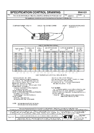 2-1192393-7 datasheet - TWO CONDUCTOR CABLE, SHIELDED, JACKETED, GENERAL PURPOSE, 600 VOLT