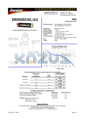 1212 datasheet - AAA SUPER HEAVY DUTY