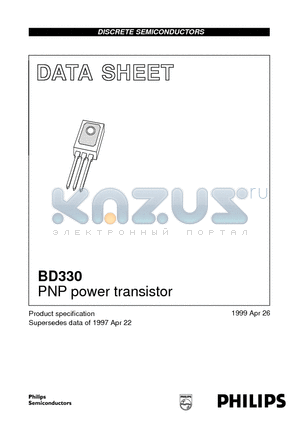 BD330 datasheet - PNP power transistor