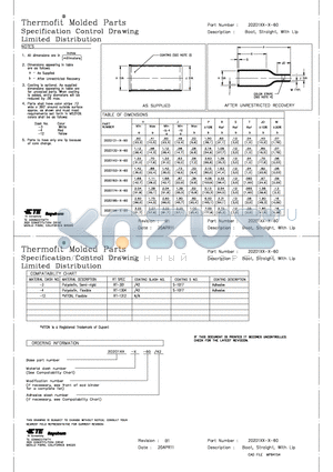 2-1196708-4 datasheet - Thermofit Molded Parts Specification Control Drawing Limited Distribution